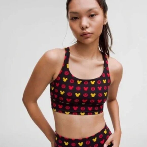 Disney x Lululemon *Energy Longline Bra Disney Classic Multi size 4 - Picture 1 of 4
